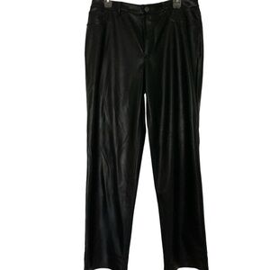 JOIE faux leather jeans, size 12, true black, straight leg, 5 pocket. NEW